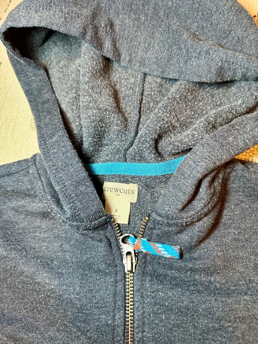 Crewcuts Boys Navy Zip Hoodie - Picture 3 of 3